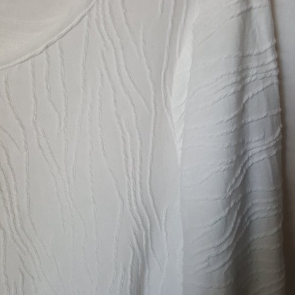 Kim Rogers Curvy 3X Top Tunic White CrisCross  NWT - Picture 5 of 7